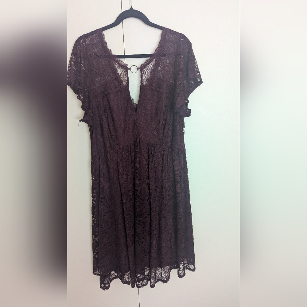 Torrid Lace Dress in Rich Burgundy